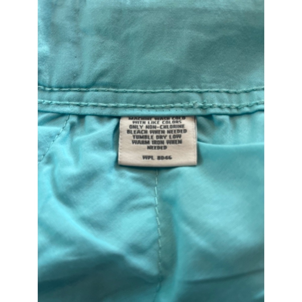 Coastal Utility Casual Style & Co Mid Rise Cargo Shorts Aqua Brook SZ 14 NWT - Picture 7 of 8